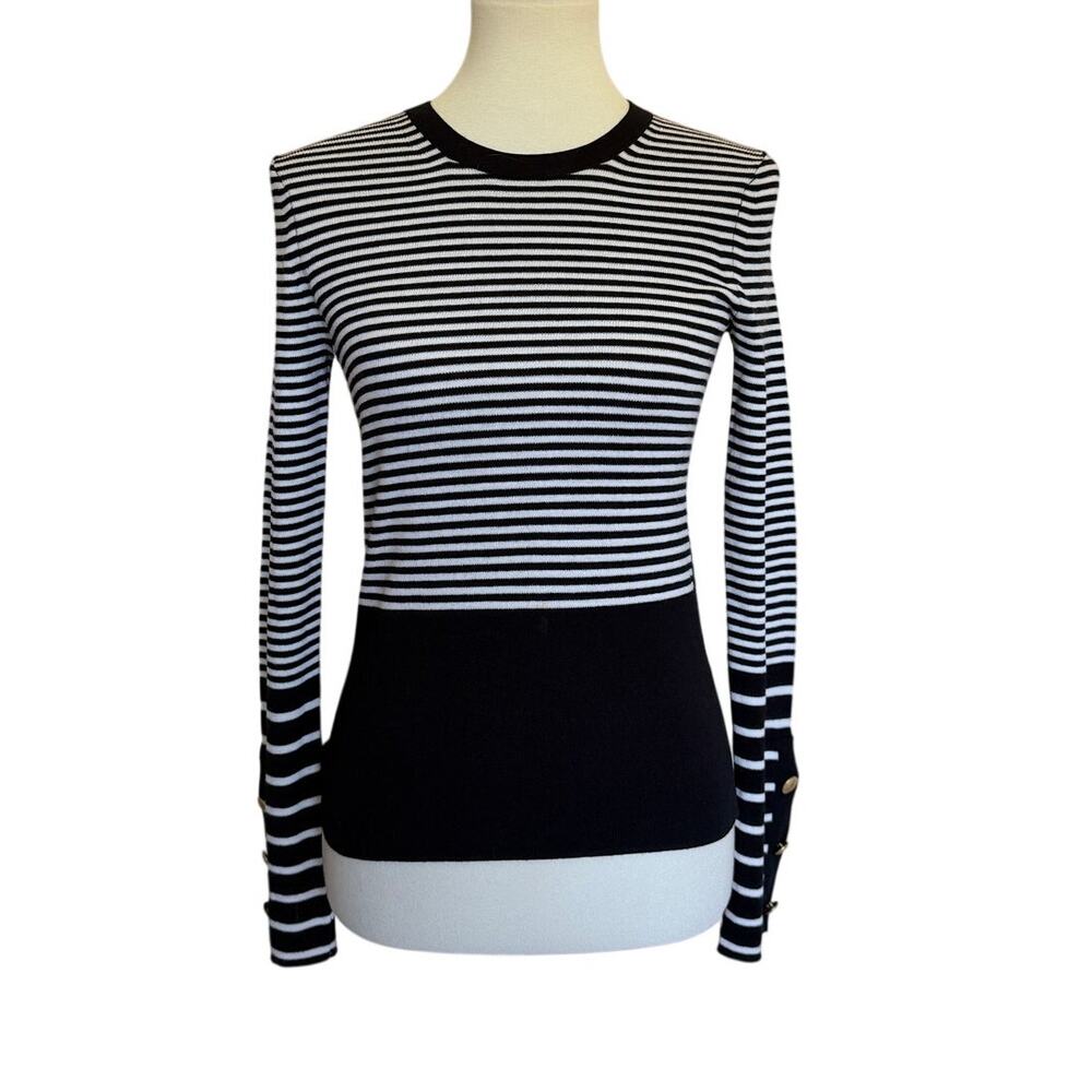 ME+EM Striped Merino Wool Sweater